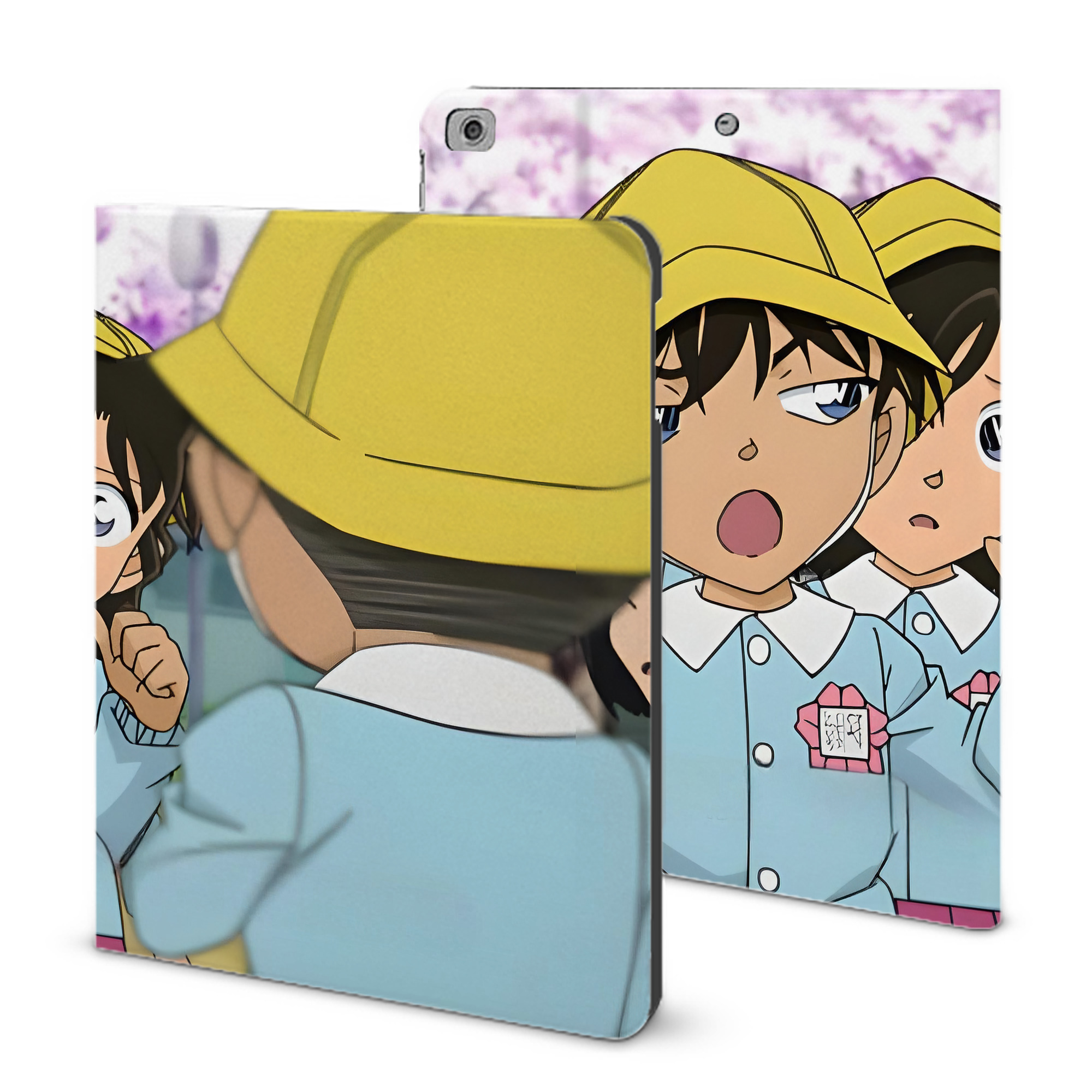 （画像用） 名探偵コナン Detective Conan IPad ケース ブック型 PUレザー TPU 耐衝撃 軽量 薄型 ペン収納なし 全面保護 IPad 各モデル対応